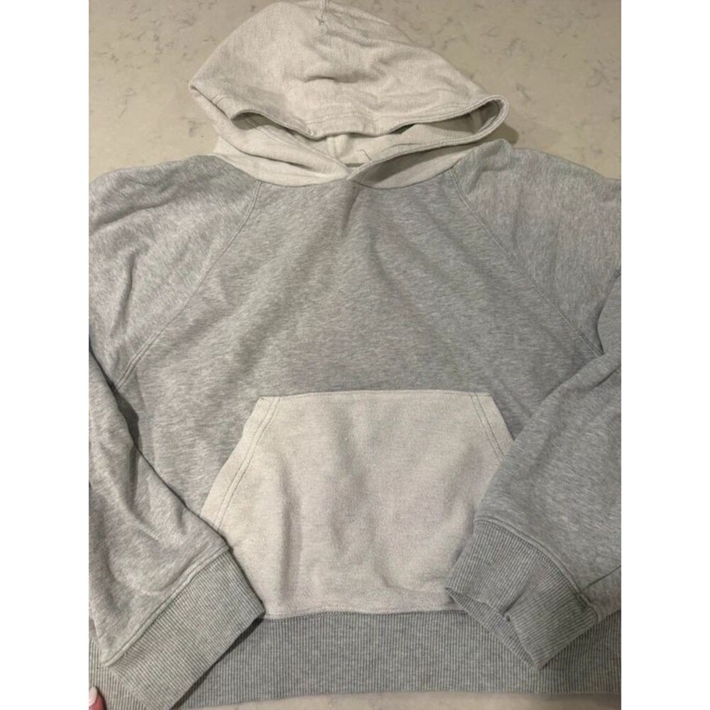 Aerie Colorblock Hoodie – Size XL – Heather Grey & Cream